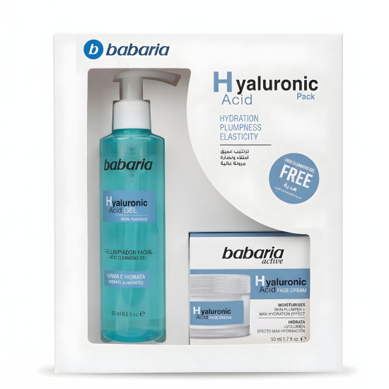 Babaria Hyaluronic Acid Face Cleansing Gel & Cream Set